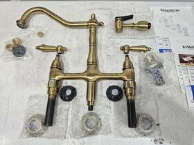 Kingston Brass 663370076282 Heritage 2-handle Bridge Kitchen Faucet Antique Missing Pcs
