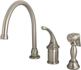 Kingston Brass 663370091865 Kb3818glbs Georgian Kitchen Faucet With Sprayer- Brushed