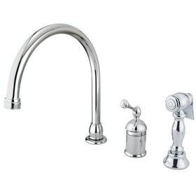 Kingston Brass 663370091902 Kb3811blbs Georgian Single-handle Widespread Kitchen Faucet With