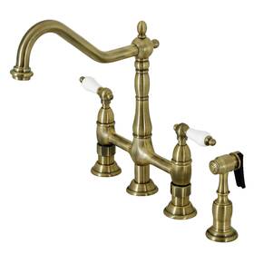 Kingston Brass 663370177446 Ks127.plbs Heritage 1.8 Gpm Widespread Bridge -