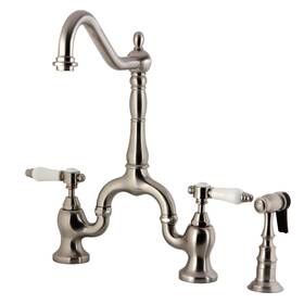 Kingston Brass 663370195631 Ks775.bplbs Bel-air 1.8 Gpm Bridge Kitchen Faucet - Nickel