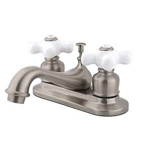 Gkb608px Kingston Brass 663370227851 Restoration 4-inch Centerset Lavatory Faucet With Retail Pop-up Bru