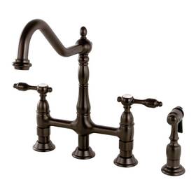Kingston Brass 663370278587 Ks1275talbs Tudor 8 Inch Center Kitchen Faucet 8-3/4