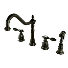 Kingston Brass 663370278631 Ks179.talbs Tudor 1.8 Gpm Widespread Kitchen - Bronze