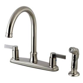 Fb7798ndlsp Kingston Brass 663370344343 Nuvofusion 8 Inch Centerset Kitchen Faucet Brushed Nickel