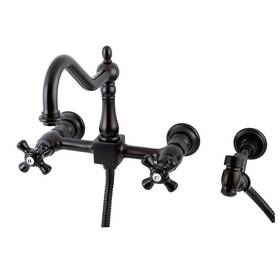 Ks1245pkxbs Kingston Brass 663370379314 Duchess 8-1/2 Inch Wall Mount Bridge Kitchen Faucet