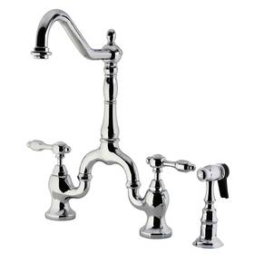 Kingston Brass 663370439001 Ks7751talbs Tudor Bridge Kitchen Faucet 13.88 X 8.25 14.5