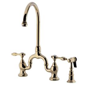 Kingston Brass 663370439056 Ks7792talbs Tudor Bridge Kitchen Faucet 13.88 X 7.75 16.81