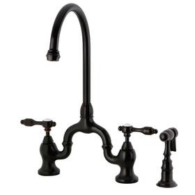 Kingston Brass 663370439063 Ks779.talbs Tudor 1.8 Gpm Deck Mounted Bridge - Bronze