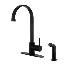 Ls8710dlsp Kingston Brass 663370478246 Concord Kitchen Faucet Matte Black