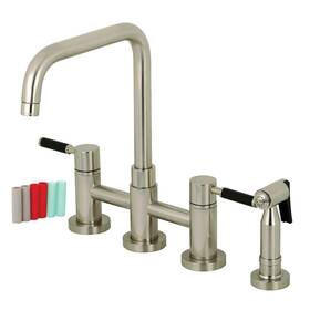 Kingston Brass 663370478406 Ks828.dklbs Concord 1.8 Gpm Widespread Bridge - Nickel