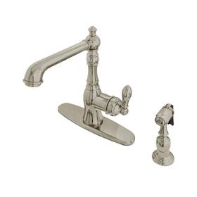 Kingston Brass 663370509568 Gourmetier Gsy7208aclbs American Classic 1-handle Kitchen Faucet Brushed Nickel