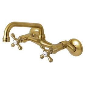 Ks213sb Kingston Brass 663370524325 Magellan 6 Inch Adjustable Center Wall Mount Kitchen Faucet