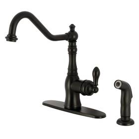 Gsy7700aclsp Kingston Brass 663370530234 American Classic Single-handle Kitchen Faucet With Sprayer And D