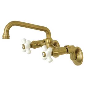Kingston Brass 663370572005 2-handle Wall Mount Kitchen Faucet Brushed 6.94x4.88x2.75