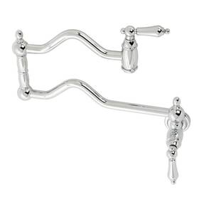 Ks2101al Kingston Brass 663370572425 Heritage Pot Filler Polished Chrome