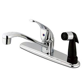 Kb5730 Kingston Brass 663370573002 Chatham Single Lever Handle Kitchen Faucet With Deck Sprayer 8-inch
