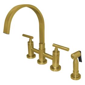 Kingston Brass 663370636486 Manhattan Bridge Kitchen Faucet 13.5 X 7.31 12.31 Brushed