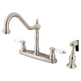Kingston Brass 663370647154 Heritage 2-handle Standard Kitchen Faucet With Side Sprayer In