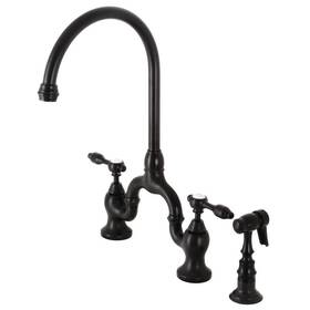 Kingston Brass 663370767203 Ks7790talbs Tudor Bridge Kitchen Faucet 13.88 X 7.75 16.81