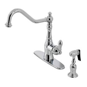 Kingston Brass 663370772504 Gsy7701aclbs American Classic Kitchen Faucet Polished Chrome
