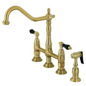 Kingston Brass 663370816253 Ks1277pklbs Duchess Bridge Kitchen Faucet Brushed