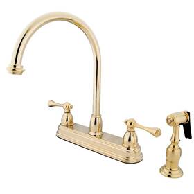 Kingston Brass 696738352902 Kb3752blbs Vintage Set Kitchen Faucet With Sprayer 8-1/2 Inch