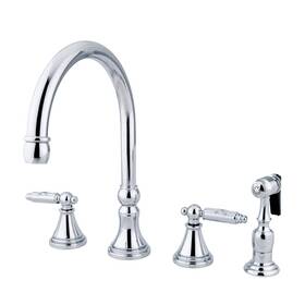 Kingston Brass 799621244299 Gs2791glbs Georgian Widespread Two Handle Kitchen Faucet Matching