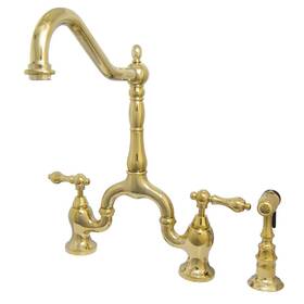 Kingston Brass 799621260886 Ks7752albs Kitchen Faucet Polished 8 X 8.25 14.5