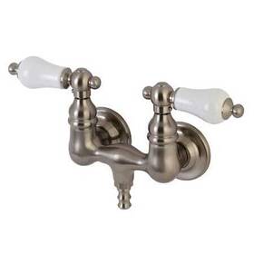 Ae35t8 Kingston Brass Wall-mount Clawfoot Tub Faucet Brushed Nickel Wall