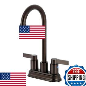 B00od0l8i6 Kingston Brass Kb8495ndl Nuvofusion 4 Inch Centerset Bar Faucet Oil Rubbed Bronze
