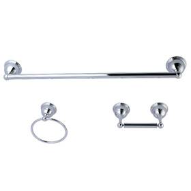 Bak396148c Kingston Brass Bak396148 Restoration 3 Piece Bathroom Package - Chrome
