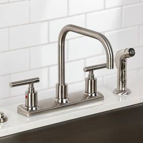 Fb2148cml Kingston Brass Manhattan 8 Inch Centerset Kitchen Faucet Brushed Nickel