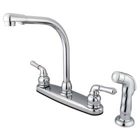 Fb751sp Kingston Brass Americana 8 Inch Centerset Kitchen Faucet 7-inch In Spout Reach Polishe