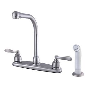 Fb758nflsp Kingston Brass 8-inch Center High-arch Kitchen Faucet Brushed Nickel