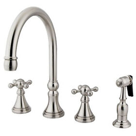 Ks2795kxbs Kingston Brass Governor 8inch Deck Mount Kitchen Faucet With Sprayer