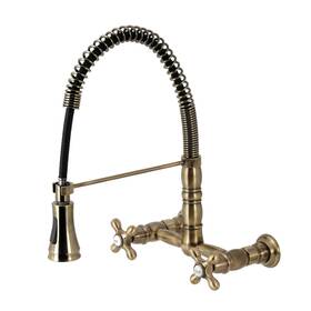 Gs124.ax Kingston Brass Gs1243ax Heritage 1.8 Gpm Wall Mounted Widespread -