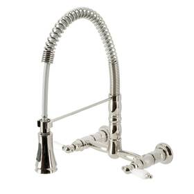Gs124.pl Kingston Brass Gs1246pl Heritage 1.8 Gpm Wall Mounted Widespread - Nickel