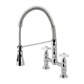 Gs127.px Kingston Brass Gs1271px Heritage 1.8 Gpm Widespread Bridge Pull - Chrome