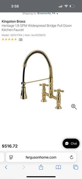 Gs1277ax Kingston Brass Heritage Widespread Bridge Pull Down Kitchen Faucet
