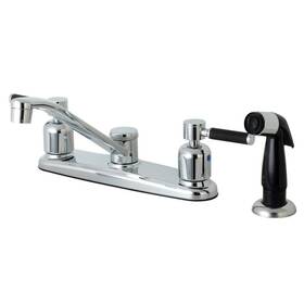 Hfb112dkl Kingston Brass Modern 2-handle Standard Kitchen Faucet With Side Sprayer In