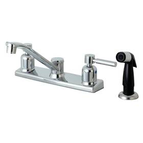 Hfb122dl Kingston Brass Kitchen Faucet 5.56 Inch 2-handle Deck Mount In Polished Chrome