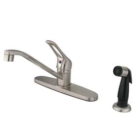 Hfb562sn Kingston Brass Wyndham Single-handle Standard Kitchen Faucet And Sprayer In