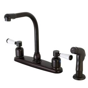 Hfb755dplsp Kingston Brass Kitchen Faucet 10.88 Inch 2-handle Sprayer Oil Rubbed Bronze Indoor