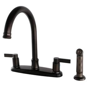 Hfb7795ndlsp Kingston Brass Nuvofusion 2-handle Deck Mount Centerset Kitchen Faucets With In