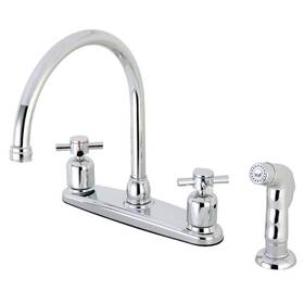 Hfb791dxsp Kingston Brass Concord 2-handle Standard Kitchen Faucet 10.88 Inch Polished Chrome