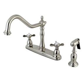 Hkb1758bexbs Kingston Brass Victorian English Cross 2-handle Standard Kitchen Faucet With In