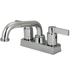 Hkb2471ndl Kingston Brass Nuvofusion 2-handle Laundry And Utility Faucet In Polished Chrome