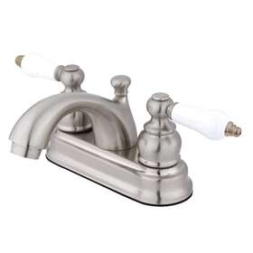 Hkb2608pl Kingston Brass Bathroom Faucet 3-hole Double Handle Lever Nickel