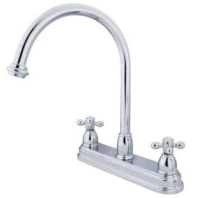 Hkb3741ax Kingston Brass Centerset Kitchen Faucet 2-handle Deck Mount Polished Chrome